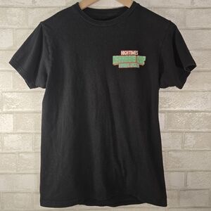 High Times Cannabis Cup 2019 Black Bear w/ Crown Graphic T Shirt Size Small EUC